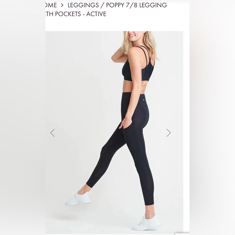 Yummie Poppy 7/8 leggings with side pockets Sz. L